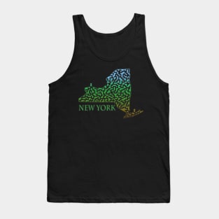 New York State Outline Maze & Labyrinth Tank Top